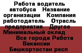 Работа водитель автобуса › Название организации ­ Компания-работодатель › Отрасль предприятия ­ Другое › Минимальный оклад ­ 45 000 - Все города Работа » Вакансии   . Башкортостан респ.,Баймакский р-н